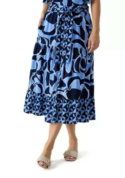 Women's Button Front Midi Skirt