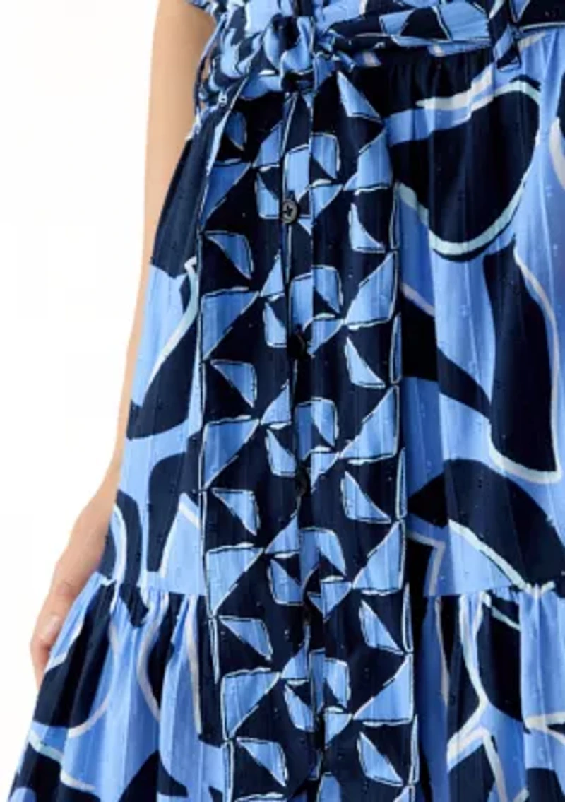 Women's Button Front Midi Skirt