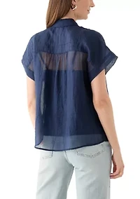 Women's Short Sleeve Popover Swing Top