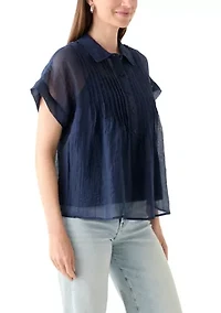 Women's Short Sleeve Popover Swing Top