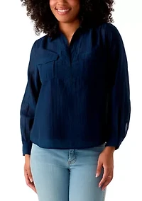 Women's Long Sleeve Utility Popover Shirt