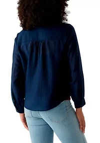 Women's Long Sleeve Utility Popover Shirt