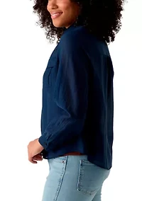 Women's Long Sleeve Utility Popover Shirt