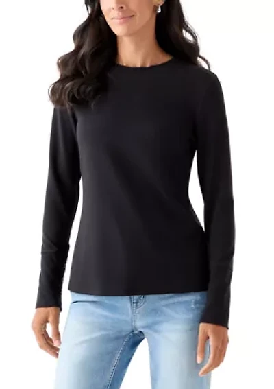 Women's Long Sleeve Waffle Thermal Crew Top