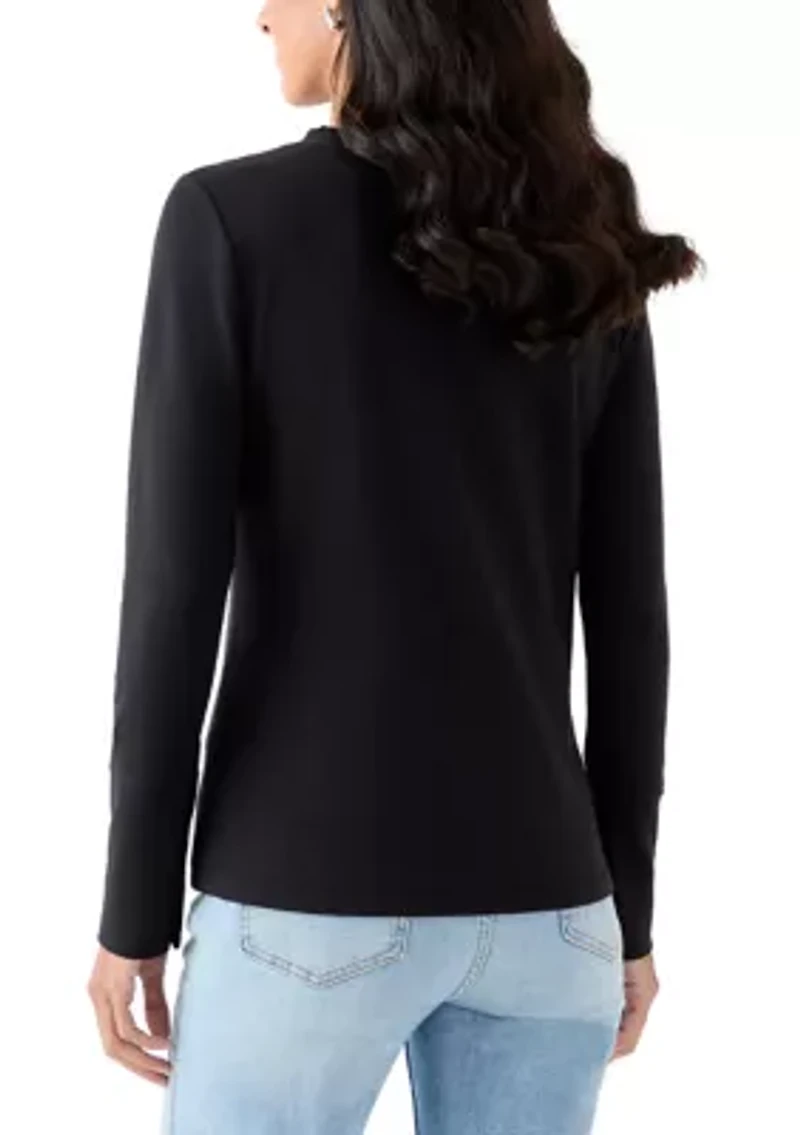 Women's Long Sleeve Waffle Thermal Crew Top