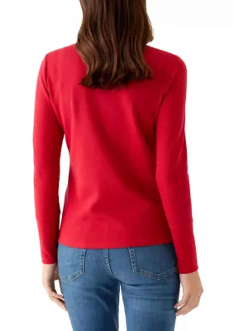 Women's Long Sleeve Waffle Thermal Crew Top