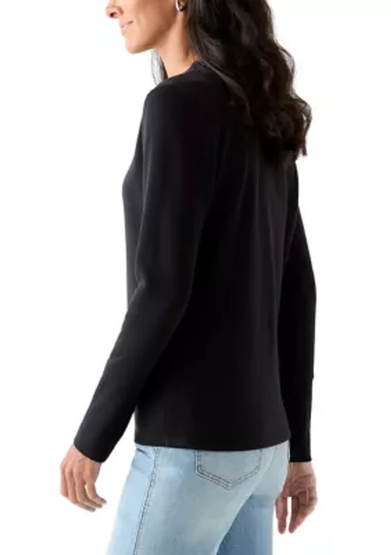 Women's Long Sleeve Waffle Thermal Crew Top