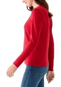 Women's Long Sleeve Waffle Thermal Crew Top