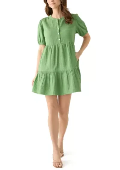 Women's Tiered Gauze Mini Dress