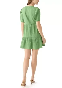 Women's Tiered Gauze Mini Dress