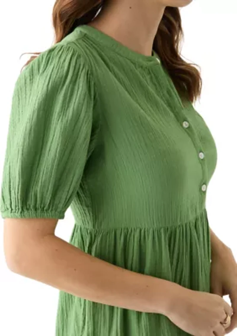 Women's Tiered Gauze Mini Dress