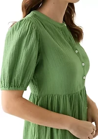 Women's Tiered Gauze Mini Dress