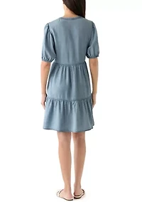 Women's Tiered Gauze Mini Dress