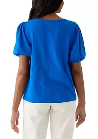Women's Smocked Shoulder Top