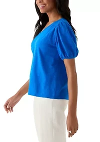 Women's Smocked Shoulder Top