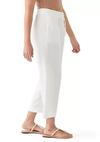 Women's High Rise Tie Waist Ankle Trousers