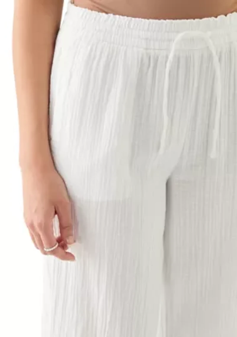 Women's High Rise Tie Waist Ankle Trousers