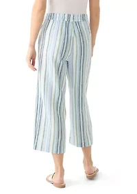 Women's High Rise Tie Waist Ankle Pants