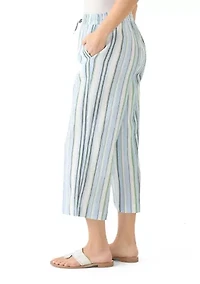 Women's High Rise Tie Waist Ankle Pants