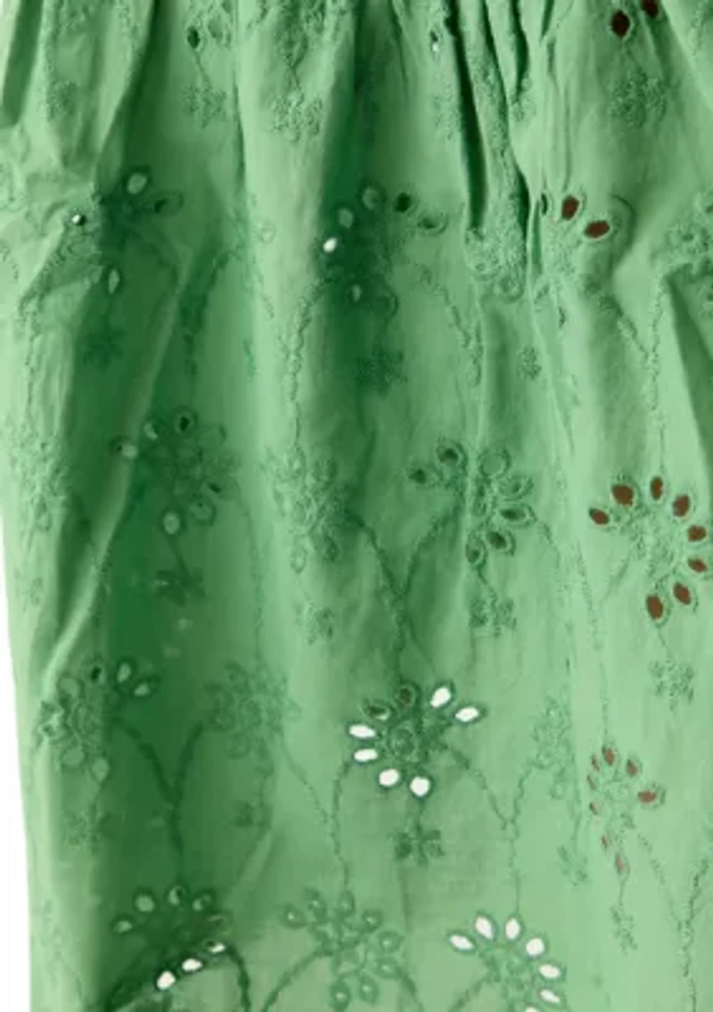 Women's Eyelet Midi Skirt