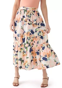 Women's Tiered Midi Gauze Skirt