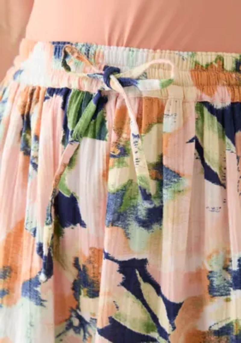 Women's Tiered Midi Gauze Skirt