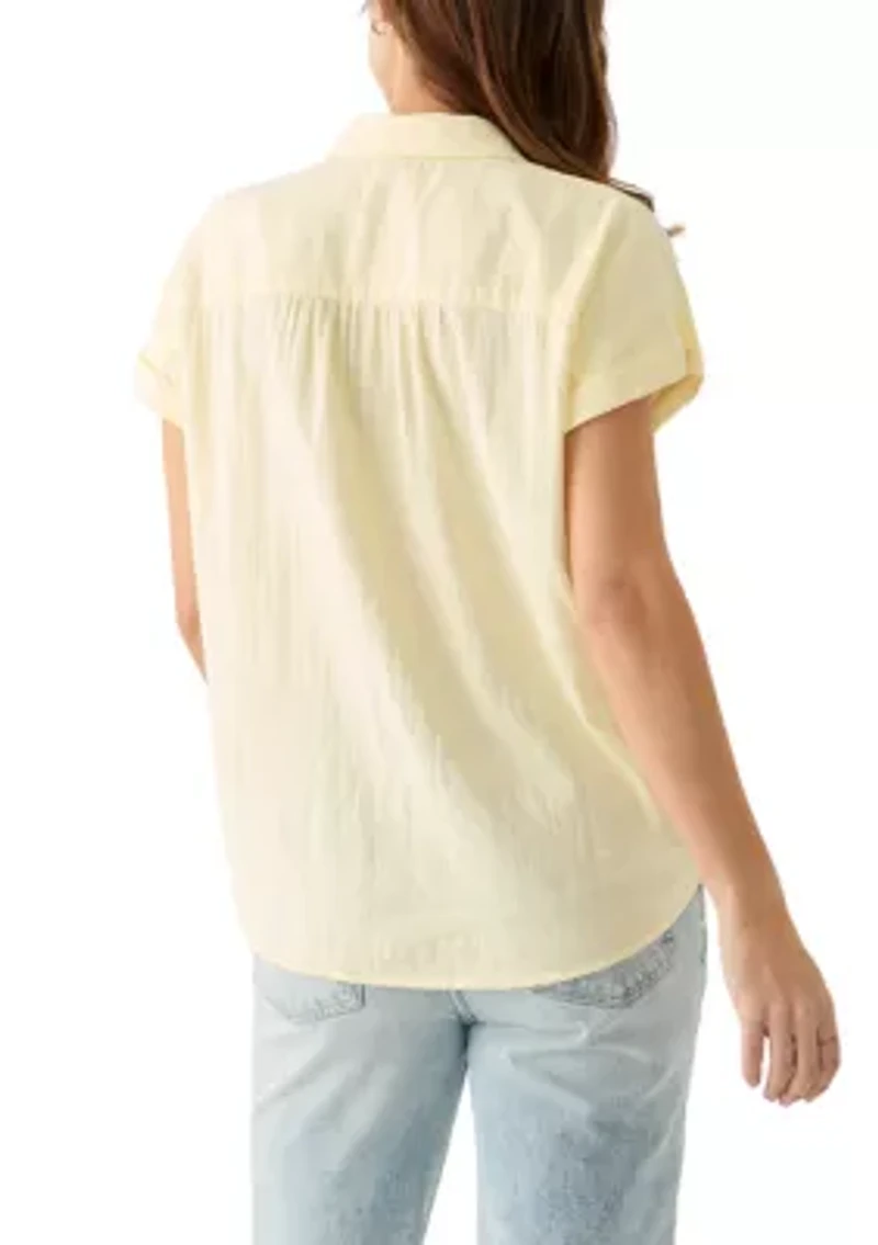 Women's Shirred Shoulder Camp Shirt