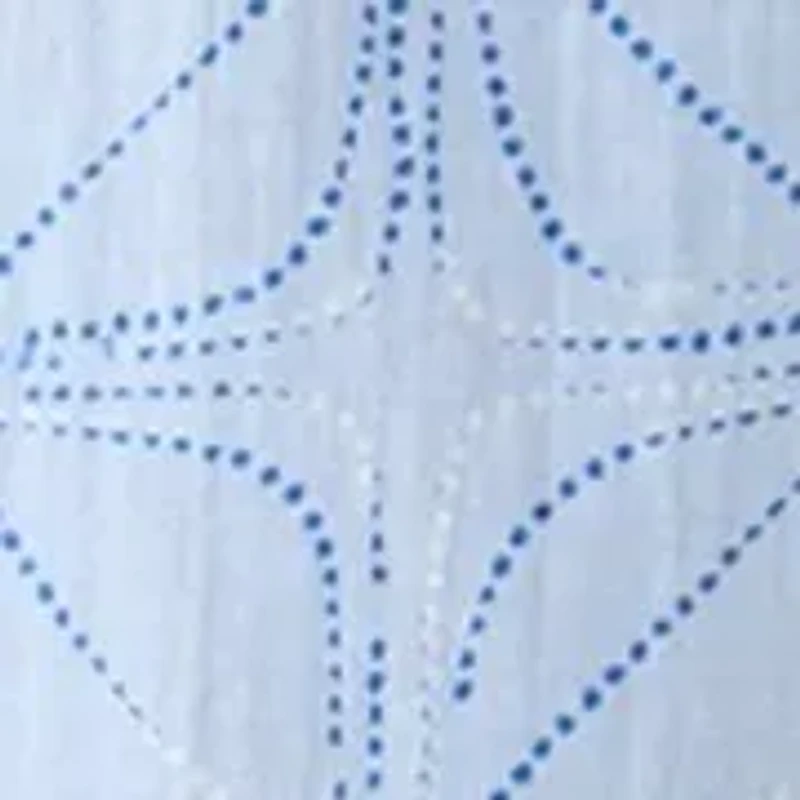 Women's Short Sleeve Shirred Shoulder Printed Camp Shirt