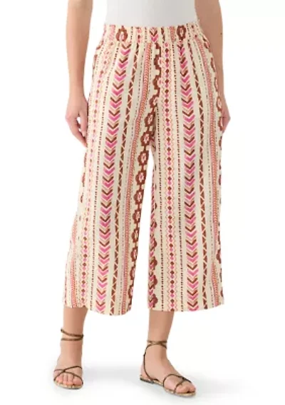 Women's Linen Blend Pull On Pants