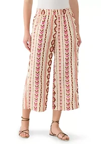 Women's Linen Blend Pull On Pants