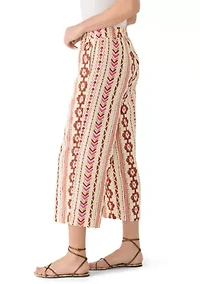 Women's Linen Blend Pull On Pants