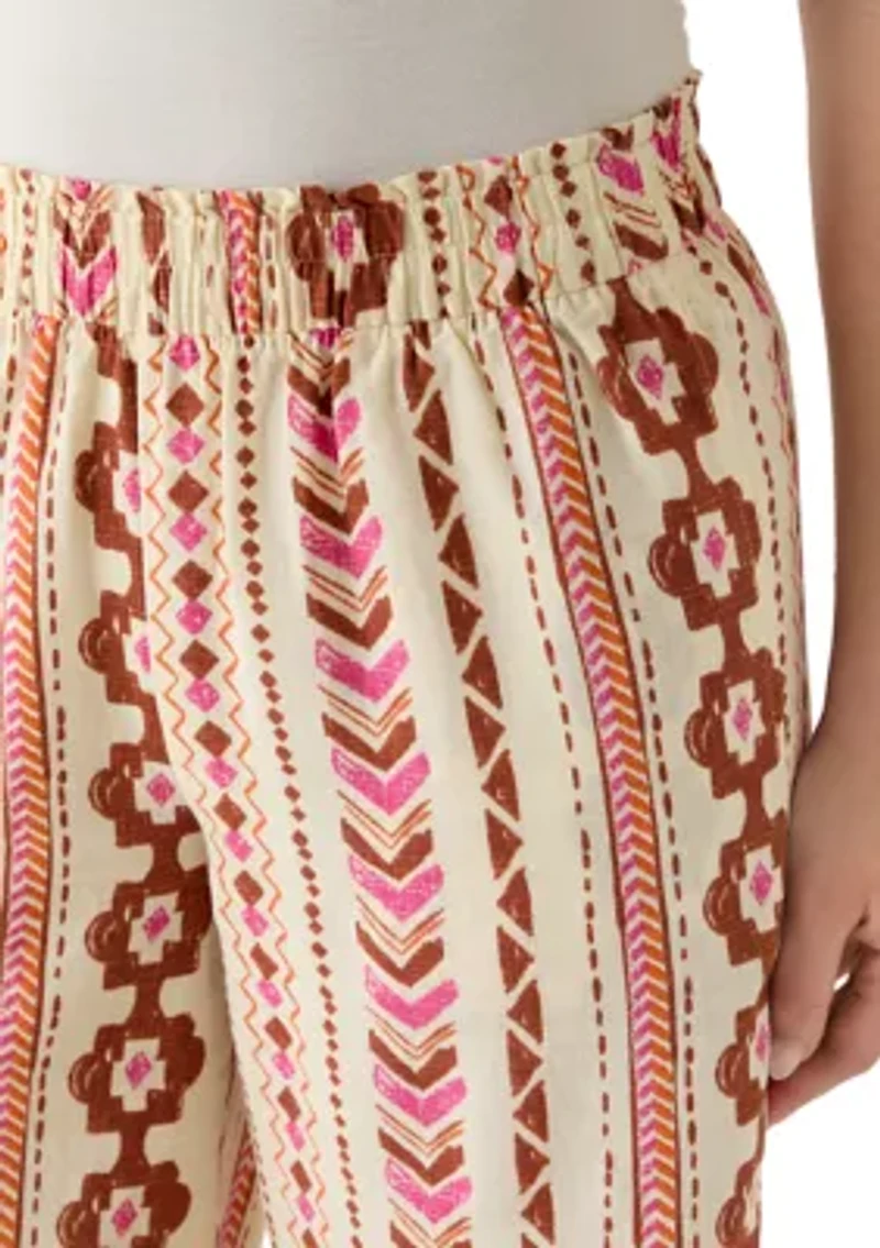 Women's Linen Blend Pull On Pants