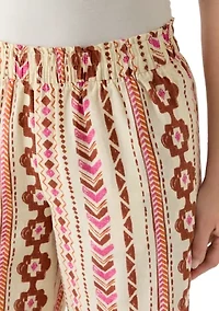 Women's Linen Blend Pull On Pants