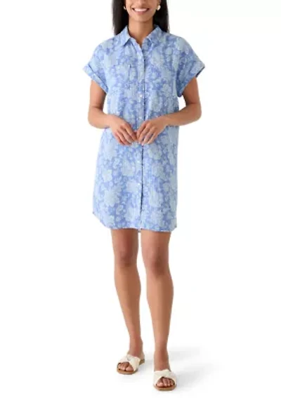 Women's Button Front Gauze Dress