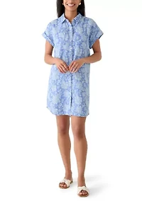 Women's Button Front Gauze Dress