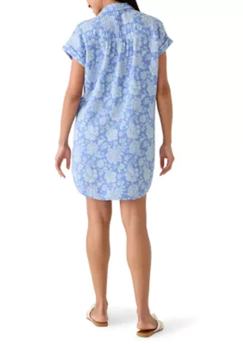 Women's Button Front Gauze Dress