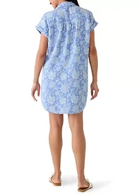Women's Button Front Gauze Dress