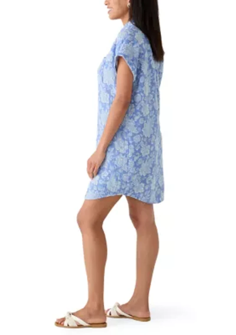 Women's Button Front Gauze Dress