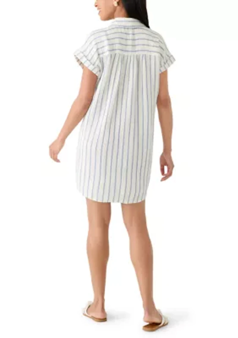 Women's Button Front Gauze Shirtdress