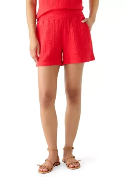 Women's Gauze Pull On Shorts
