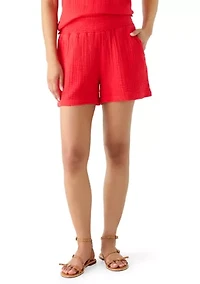Women's Gauze Pull On Shorts