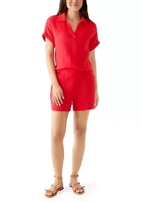 Women's Gauze Pull On Shorts