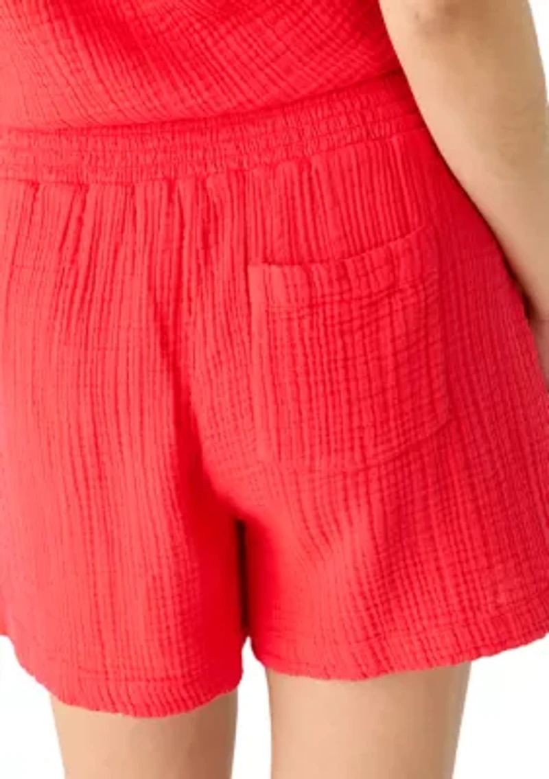 Women's Gauze Pull On Shorts