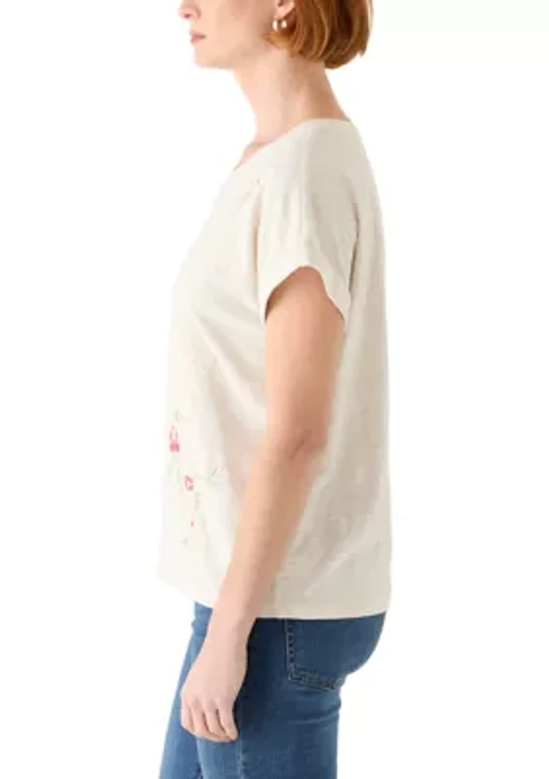 Women's Embroidered T-Shirt