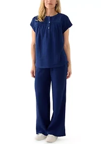 Women's Pull On Gauze Pants