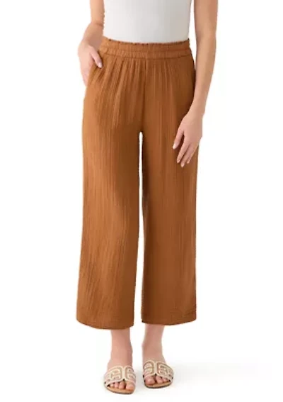 Women's Pull On Gauze Cropped Pants