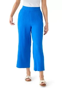 Women's Pull On Gauze Cropped Pants
