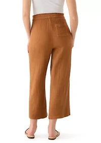 Women's Pull On Gauze Cropped Pants