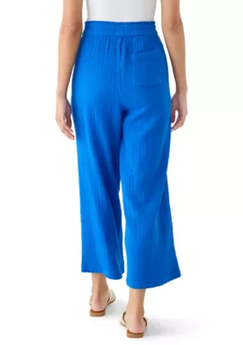 Women's Pull On Gauze Cropped Pants