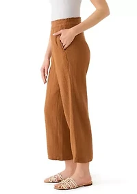 Women's Pull On Gauze Cropped Pants